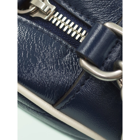 Gucci GG Marmont Quilted Small Shoulder Bag Navy x White - Picture 8 of 9